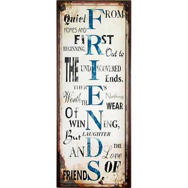 Tin Sign Friends