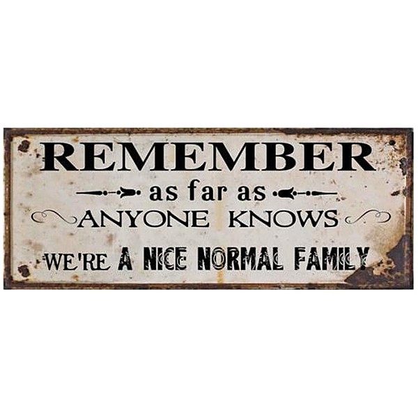 Plåtskylt Normal family