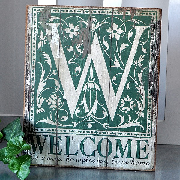 Wooden Sign - Welcome Be warm, be welcome, be at home