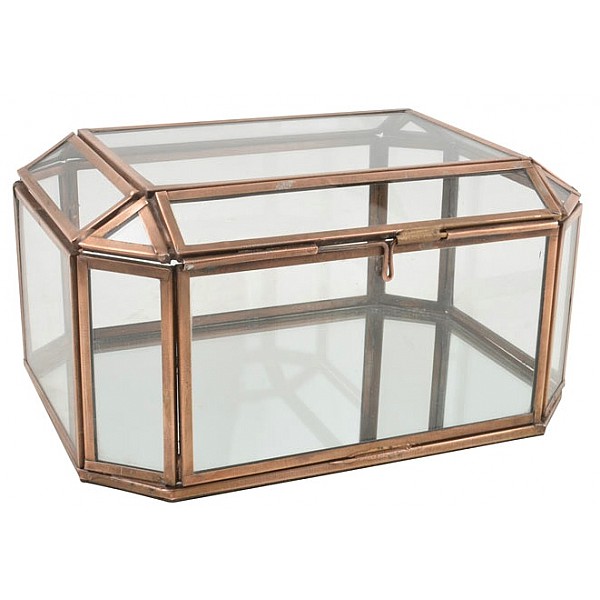Schmuckkästchen Glas / Metall