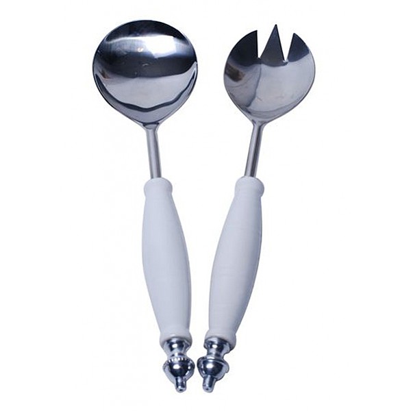 Salad Servers - White