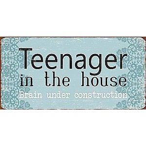 Magnet/Kylskåpsmagnet Teenager in the house brain under construction