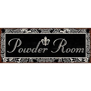 Plåtskylt Powder Room