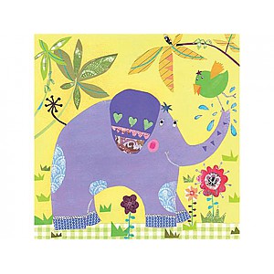 Servetter glad Elefant