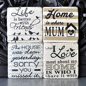 Glasunderlägg The house