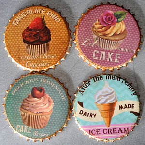 Glasunderlägg Cupcakes