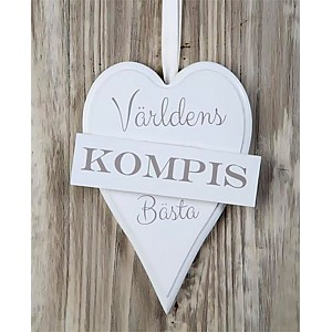 Skylt Hjärta Världens bästa kompis