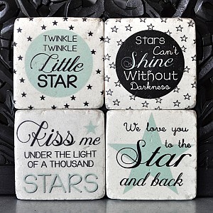 Glasunderlägg Star Little star Kiss Shine