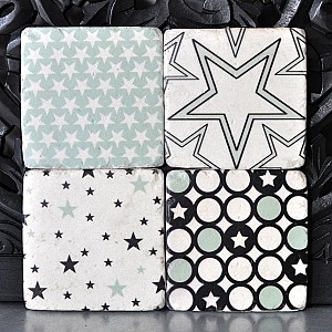 Glasunderlägg Stjärnor