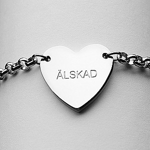 Armband Hjärta Älskad