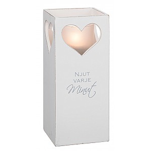 Ljuslykta Hjärta Njut varje minut