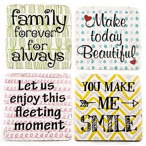 Glasunderlägg Family Beautiful Moment Smile