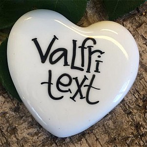 Porslinshjärta Valfri text