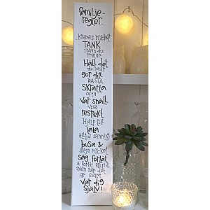 Canvastavla Familjeregler