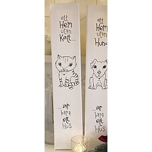 Canvastavla Ett hem utan katt