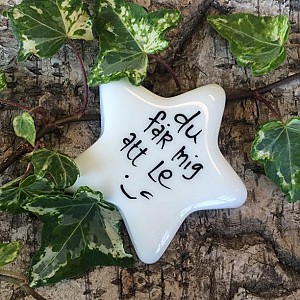 Porslinsstjärna Du får mig att le