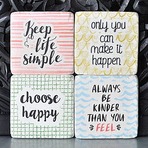 Glasunderlägg Simple Happen Choose Kinder