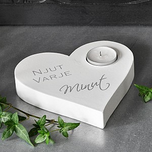 Ljushållare Hjärta Njut varje minut