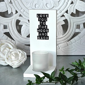 Ljuslykta för vägg Love you to the moon