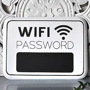 Plåtskylt/Skrivtavla Wifi