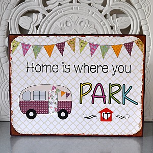 In Tin Sign Home parken Sie