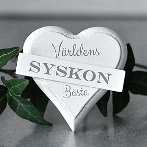 Magnet Hjärta Världens bästa Syskon