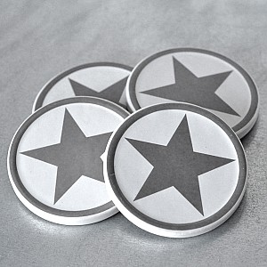 Glasunderlägg Stjärna