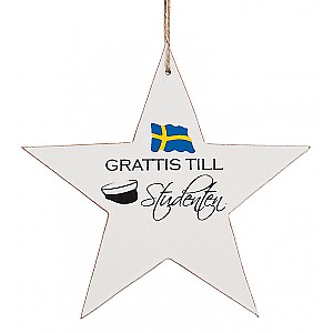 Stjärna Grattis till Studenten - Flagga