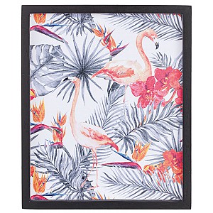 Bild Flamingos zwischen Blüten und Blättern