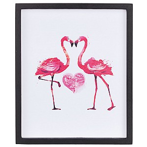 Tavla Flamingos med hjärta