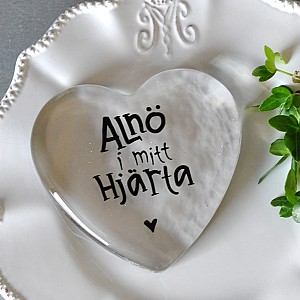 Glashjärta Alnö i mitt Hjärta