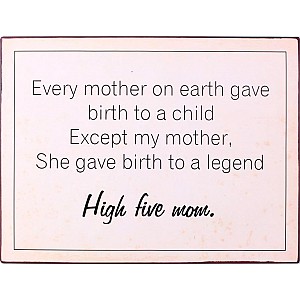 Plåtskylt High five mom