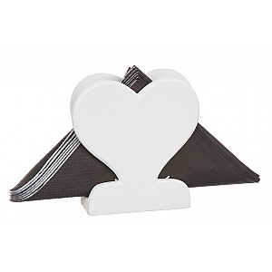 Servettställ i trä Hjärta