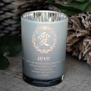 Majas Kerzenhalter Symbole Liebe - Grau