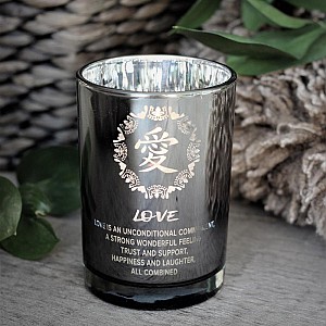 Majas Kerzenhalter Symbole Liebe - Silber