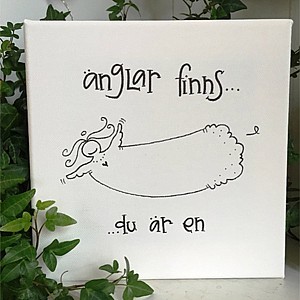 Canvastavla Änglar finns du är en