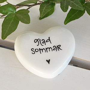 Porslinshjärta Glad Sommar