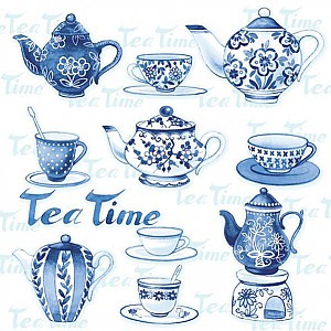Servetter Tea Moments Blue