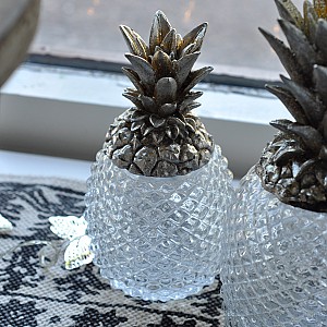 Ananas i glas med lock