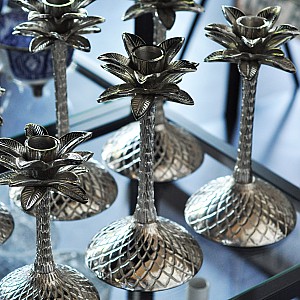 Ljusstake Palm Silver