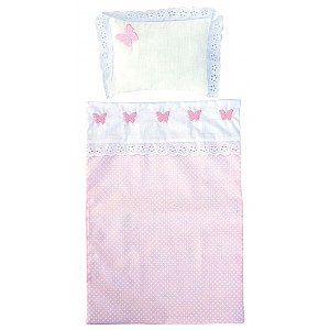 JaBaDaBaDo Bäddset Docksäng/Dockvagn - Rosa