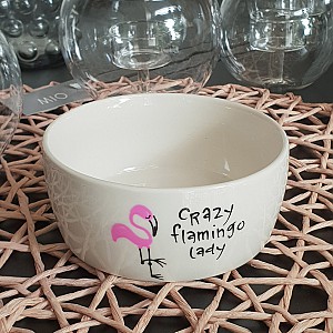 Skål Crazy flamingo lady