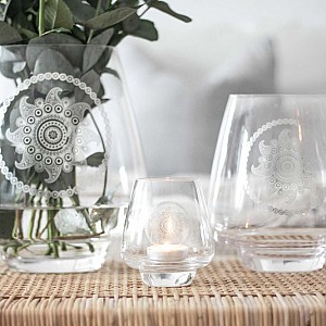 Majas Glasvas Paisley Flower