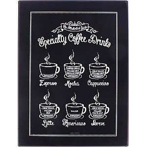 Plåtskylt Specialty coffee drinks