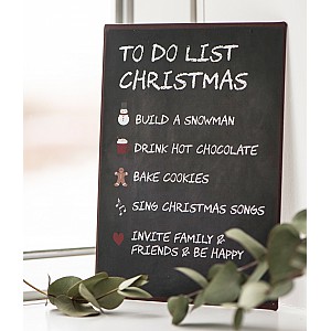 Plåtskylt To Do List Christmas