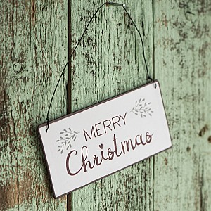 Plåtskylt Merry Christmas