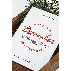 Plåtskylt December to remember