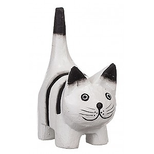 Stående Katt i trä