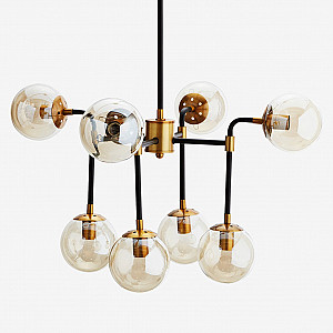 Taklampa med glaskupor