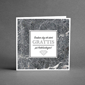 Kort Grattis Silver och marmor
